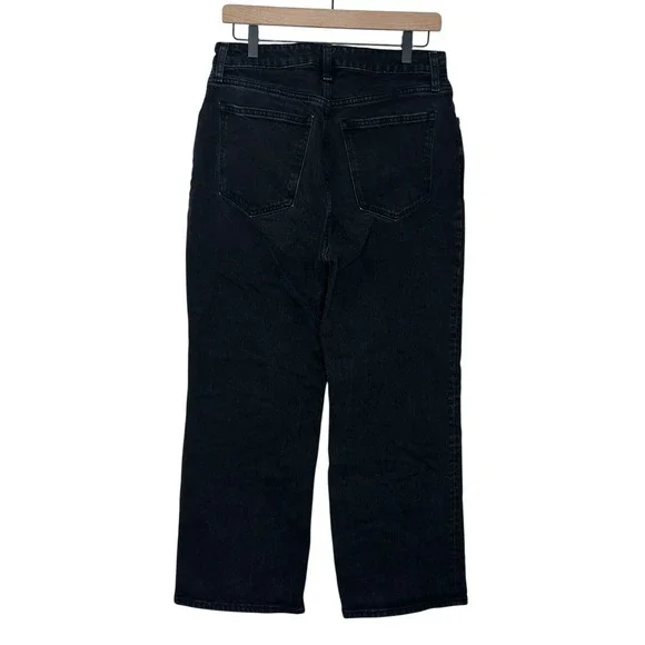 Abercrombie & Fitch 90s Relaxed Jean High Rise Curve Love 30 10 XS Black X-Short - Picture 5 of 10